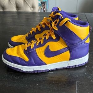 Nike High Dunk Lakers Mens 8